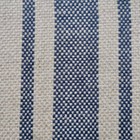 Double Width 'Montblanc' Rustic Navy Stripe Linen Sample