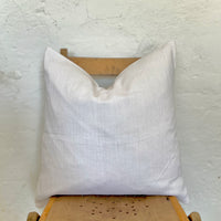 Soft White French Slubby Linen Cushion Cover