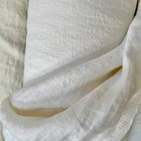 Double Width Italien Woven Linen + Hemp - Soft White