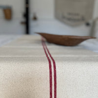 Rustic Red Stripe Grainsack Tablerunner