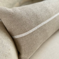 Double Width 'Montblanc' Rustic White Stripe Linen Sample