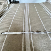 Double Width 'Montblanc' Rustic White Stripe Linen Sample