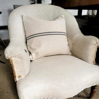 Beautiful Rustic Grey Stripe Grainsack Cushion Cover