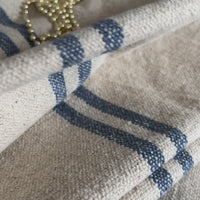 Rustic Blue Stripe Grainsack Fabric Sample