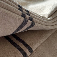 Handmade Rustic Striped Grainsack Roman Blind - Made to Measure