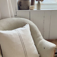 Rustic Natural Stripe Grainsack Cushion Cover