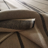 'Montblanc' Rustic Black Stripe Linen Cushion Cover