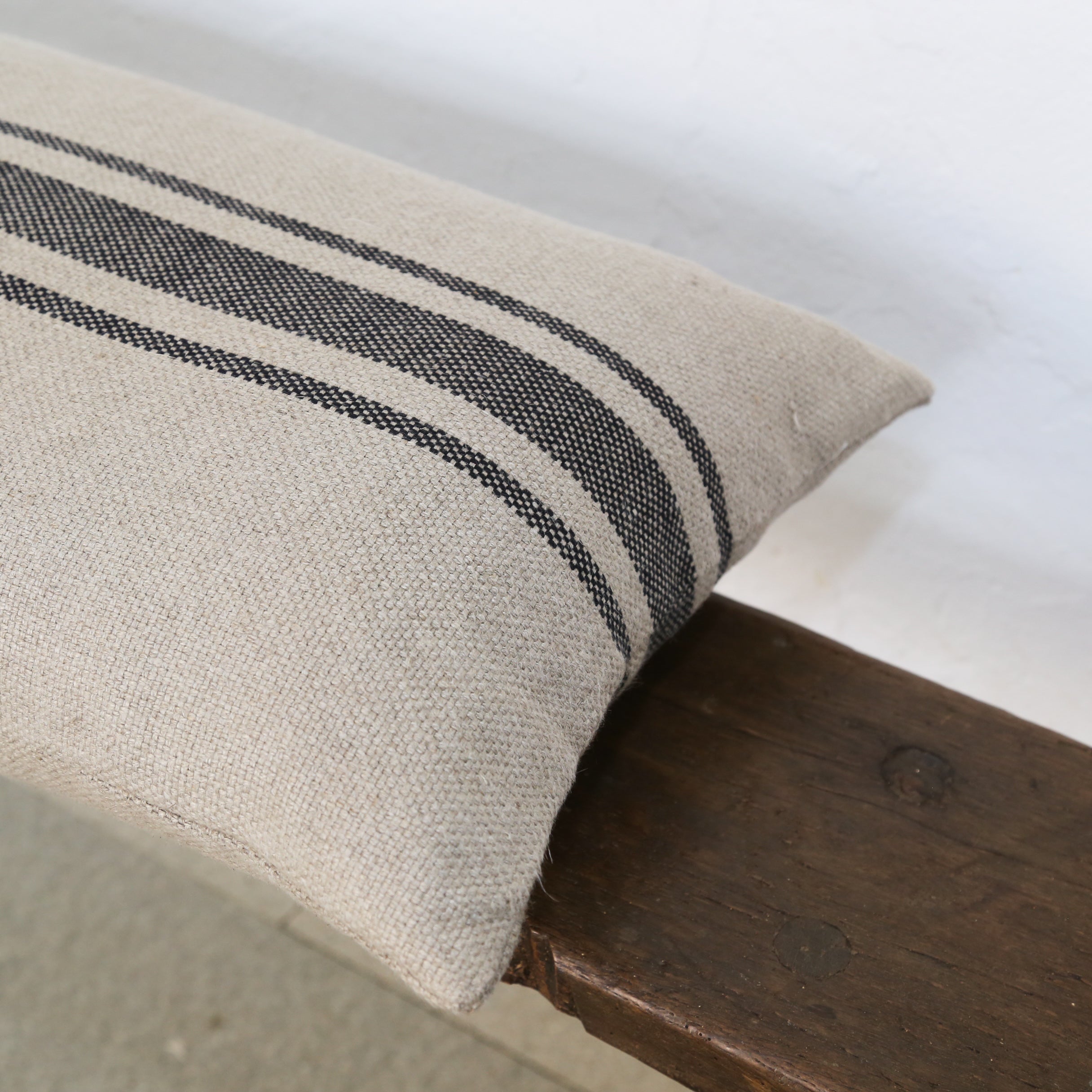 Striped bench cushion top