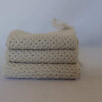 Handmade Cotton Knitted Dishcloth - Natural