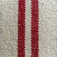 Rustic Red Stripe Grainsack Fabric Sample