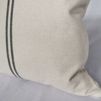 'No Waste' 'Recover' Recycled Grey Stripe Grainsack Cushion
