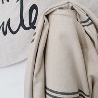 'No Waste' Recycled Grey Stripe Grainsack Fabric