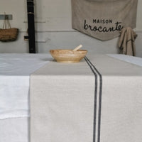 Recycled French Stripe Grainsack Table Runner