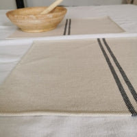 Recycled French Stripe Grainsack Placemat