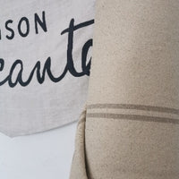 Rustic Natural Stripe Grainsack Fabric Sample
