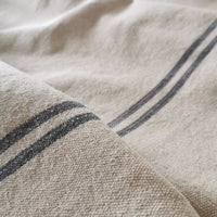 'No Waste' Rustic Grey Stripe Grainsack Fabric