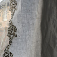 Woven French Embroidered Lace Linen - Off White