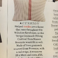 Rustic Red Stripe Grainsack Fabric Sample