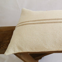Rustic Natural Stripe Grainsack Bench Cushion