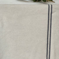 Provençal Recycled French Stripe Grainsack Tablecloth