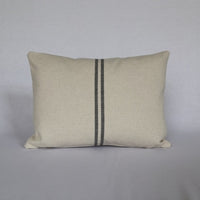 'Recover' Recycled French Stripe Grainsack Oblong Cushion