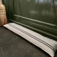 Rustic Grey Stripe Grainsack Draught Excluder
