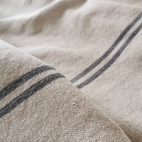 Rustic French Grey Stripe Grainsack Table Runner
