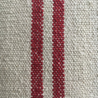 Rustic Red Stripe Grainsack Bench Cushion