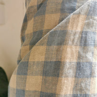Soft Blue Checked Linen