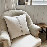 Rustic Natural Stripe Grainsack Cushion Cover