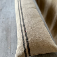 Rustic Grey Stripe Grainsack Draught Excluder