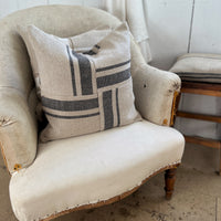 Montblanc Rustic Black Stripe Patchwork Cushion Cover