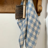 Soft Blue Checked Linen Napkin