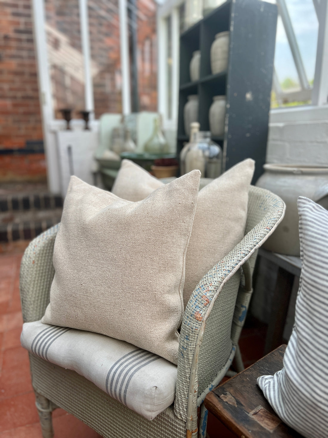 Rustic Woven Jute Grainsack Cushion