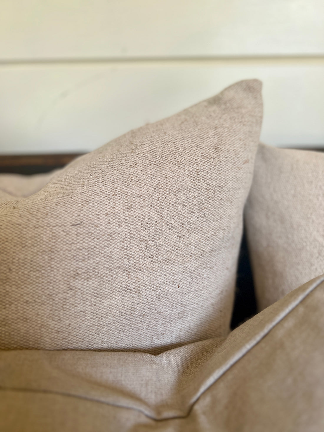 Rustic Woven Jute Grainsack Oblong Cushion