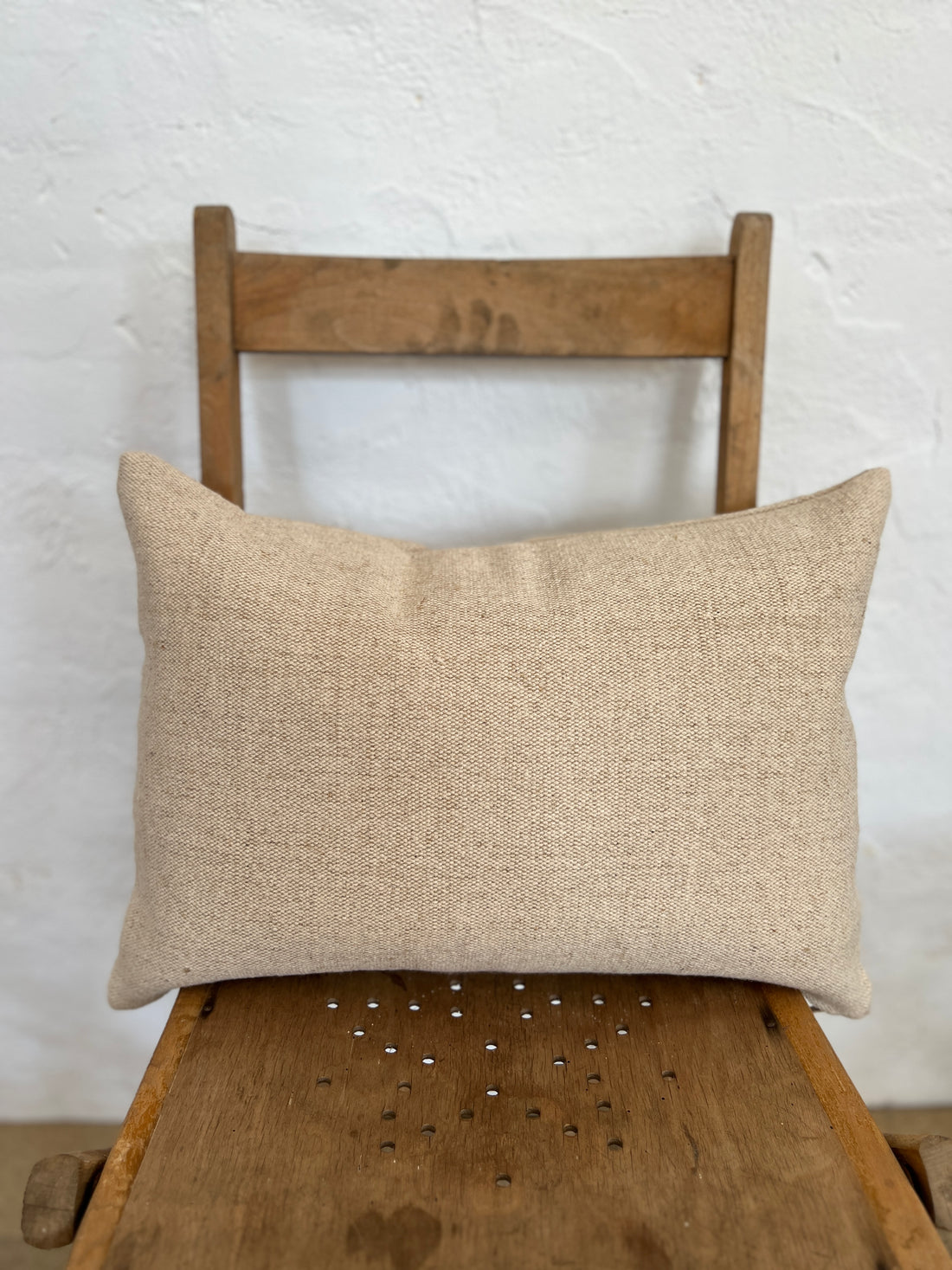 Rustic Woven Jute Grainsack Oblong Cushion
