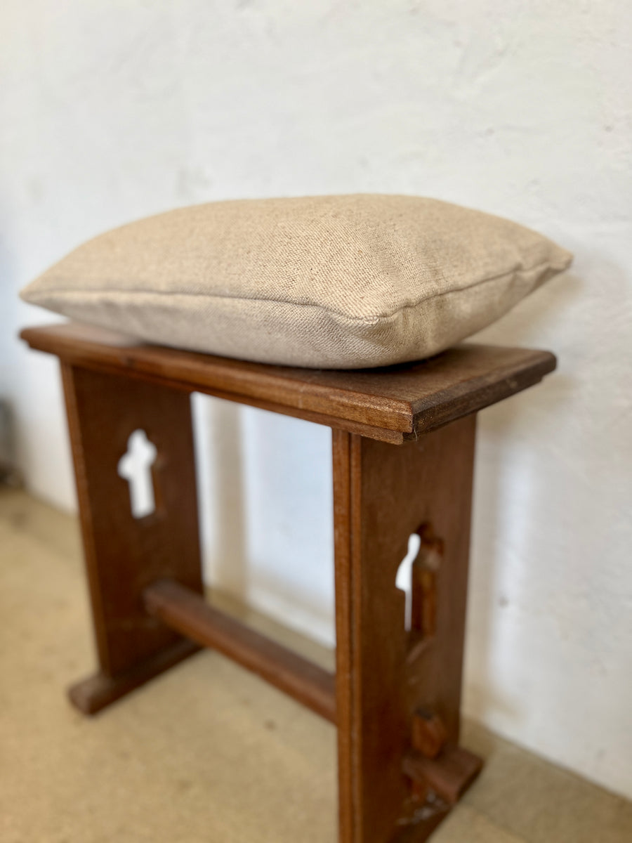 Rustic Woven Jute Grainsack Oblong Cushion
