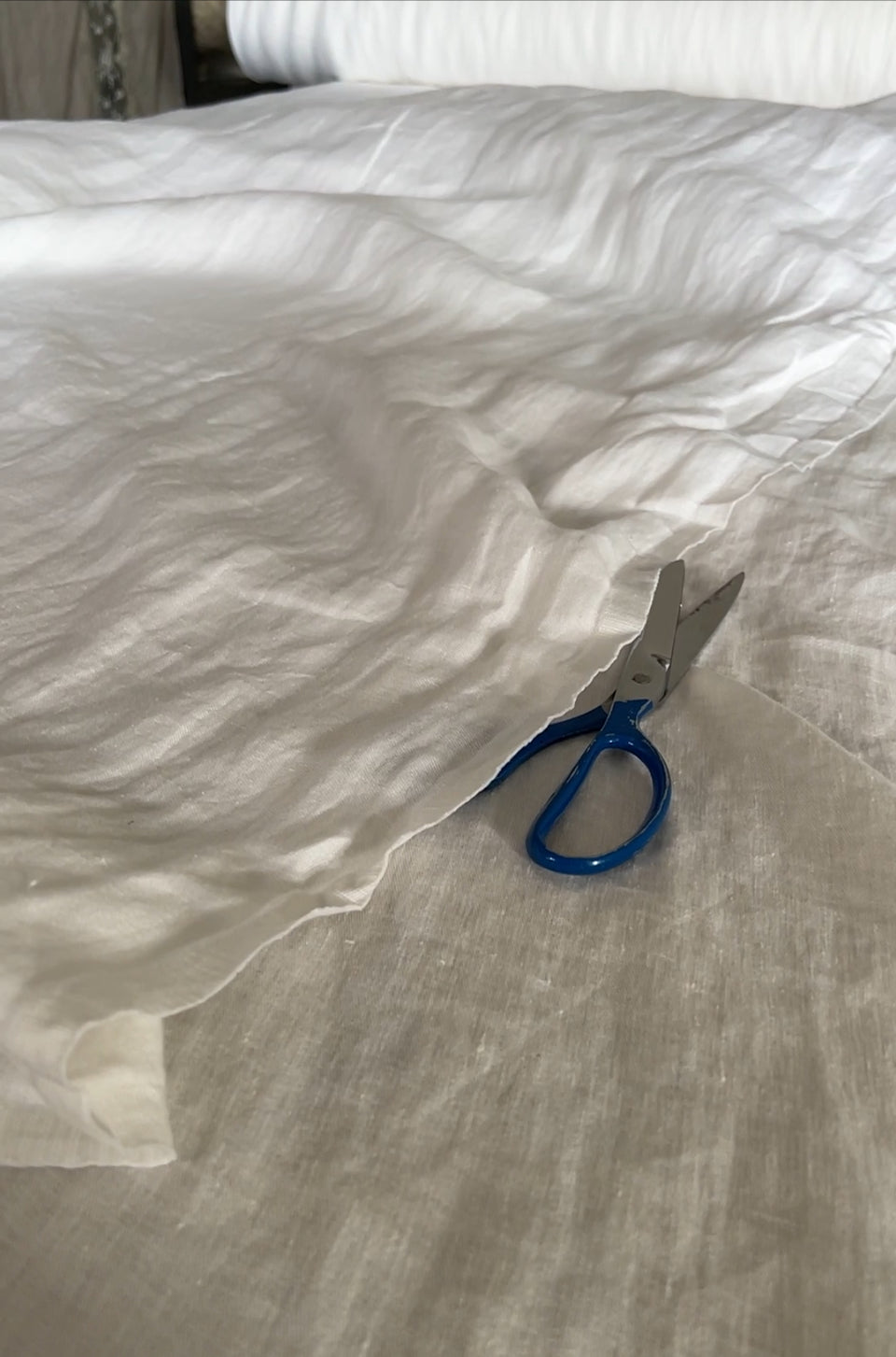 Double Width Italien Woven Linen + Hemp - Soft White