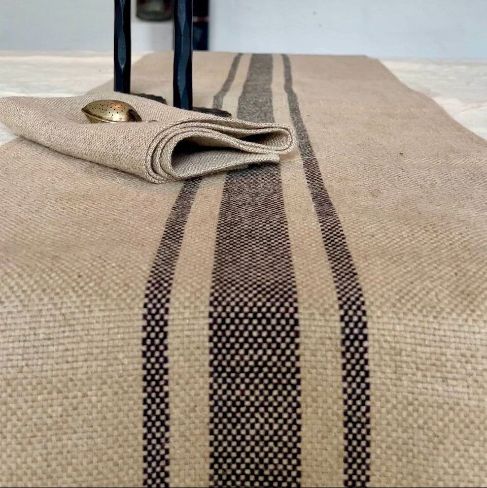 Archive | Montblanc Black Stripe Linen Table Runner |145cm x 29cm