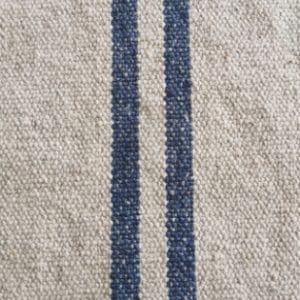 Rustic Blue Stripe Grainsack Oblong Cushion