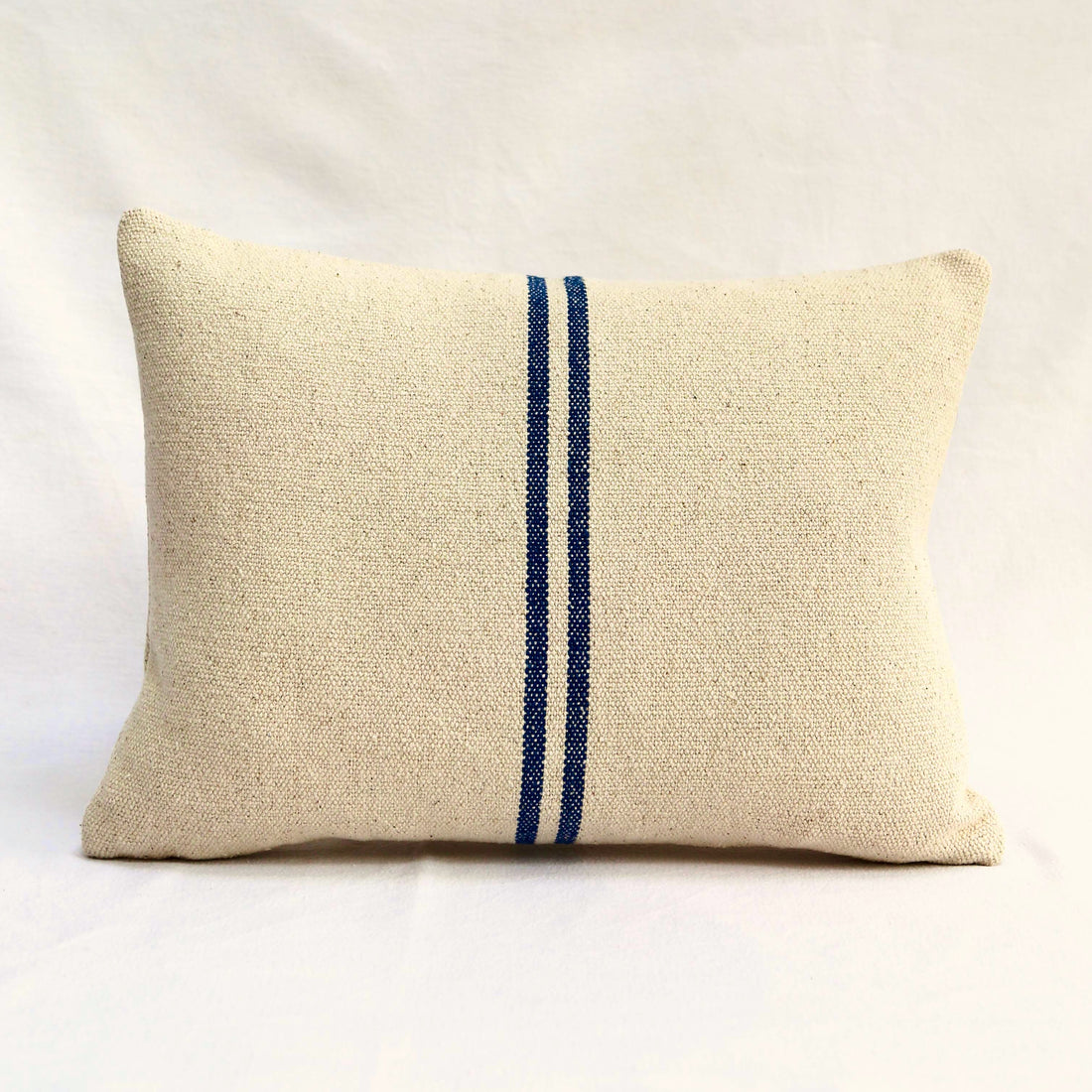 Archive | Blue Stripe Grainsack Small Oblong Cushion | 40 x 30cm