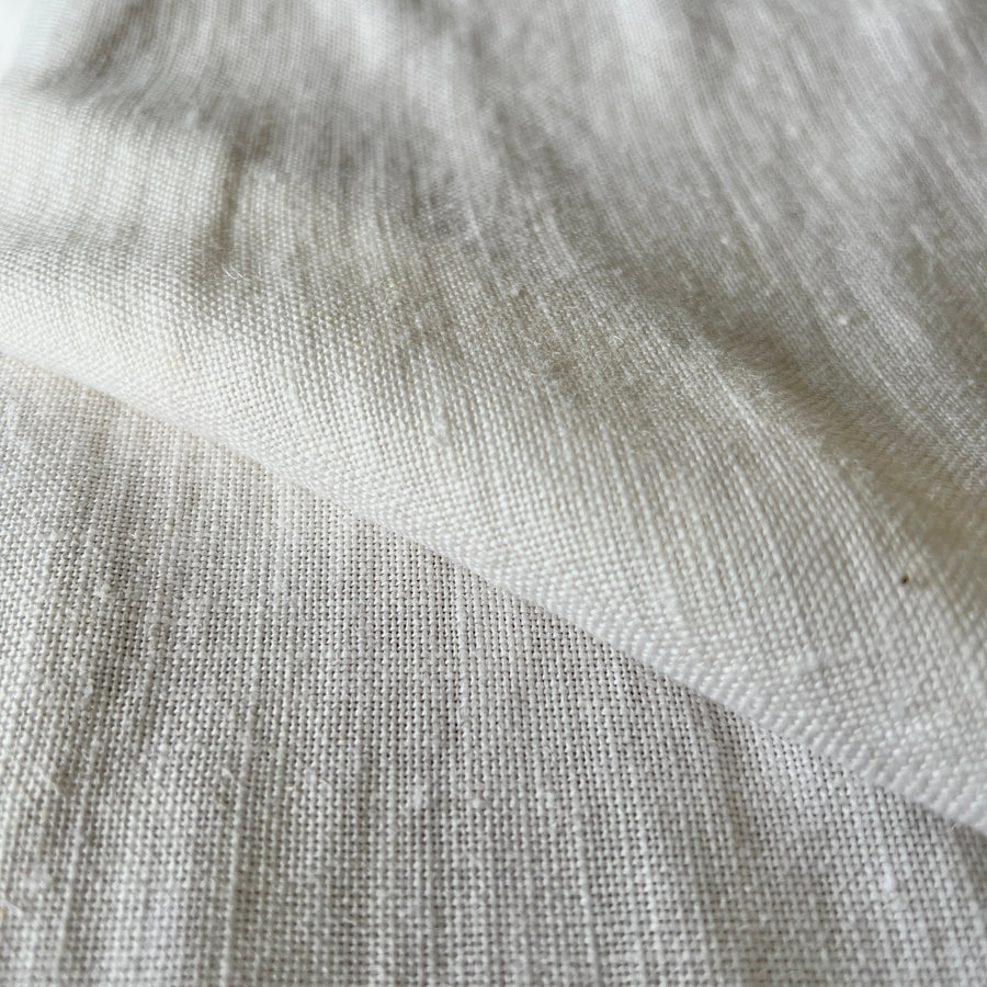 Soft White French Wide Width Linen Sample