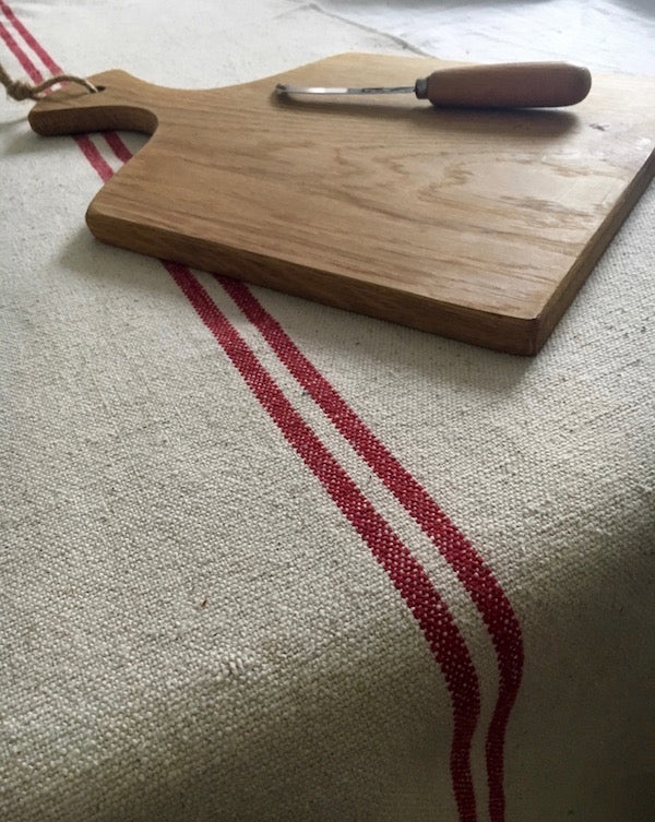 Rustic Red Stripe Grainsack Tablerunner