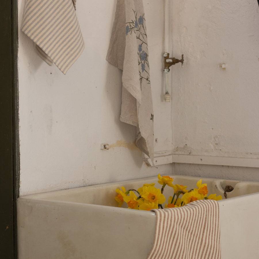 'Linum' French Laundered Linen Tea Towel