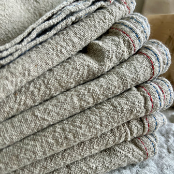 Stonewashed French Stitched Linen Napkin - Natural