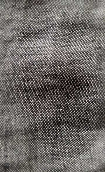 Double Width Italien Woven Linen & Hemp Sample - 'Washed Black'