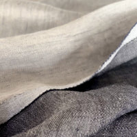 Double Width Italien Woven Linen & Hemp Sample - 'Washed Black'