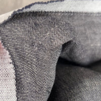 Double Width Italien Woven Linen & Hemp Sample - 'Washed Black'