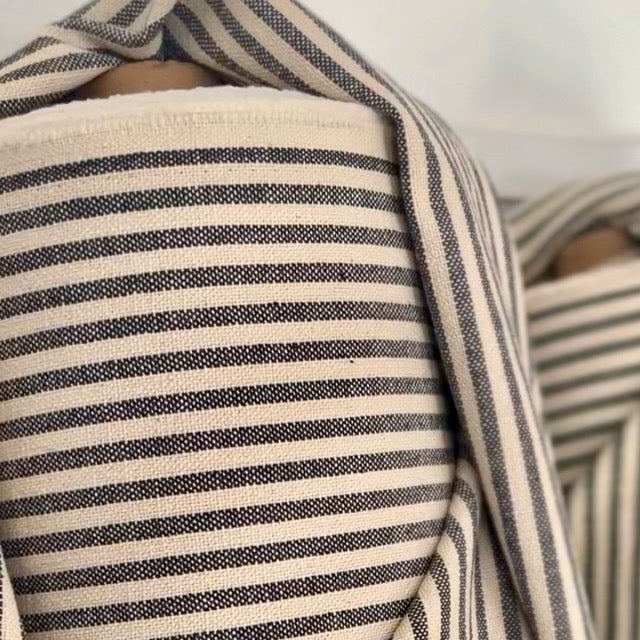 Handmade 'Mariola' Recycled Stripe Roman Blind Fabric Sample