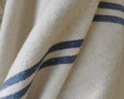 Rustic Blue Stripe Grainsack Oblong Cushion
